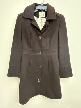 Bob Timberlake Long Wool Blend Pea Coat Jacket - Size XS
